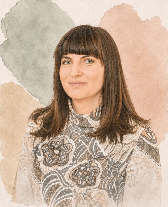 Gezeichnetes Portrait von Magdalena Berger